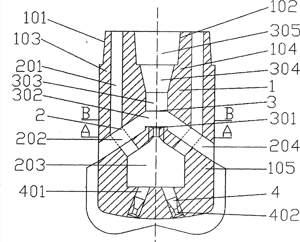 Double-wall drill-pipe counterflush drilling jet pump drill bit