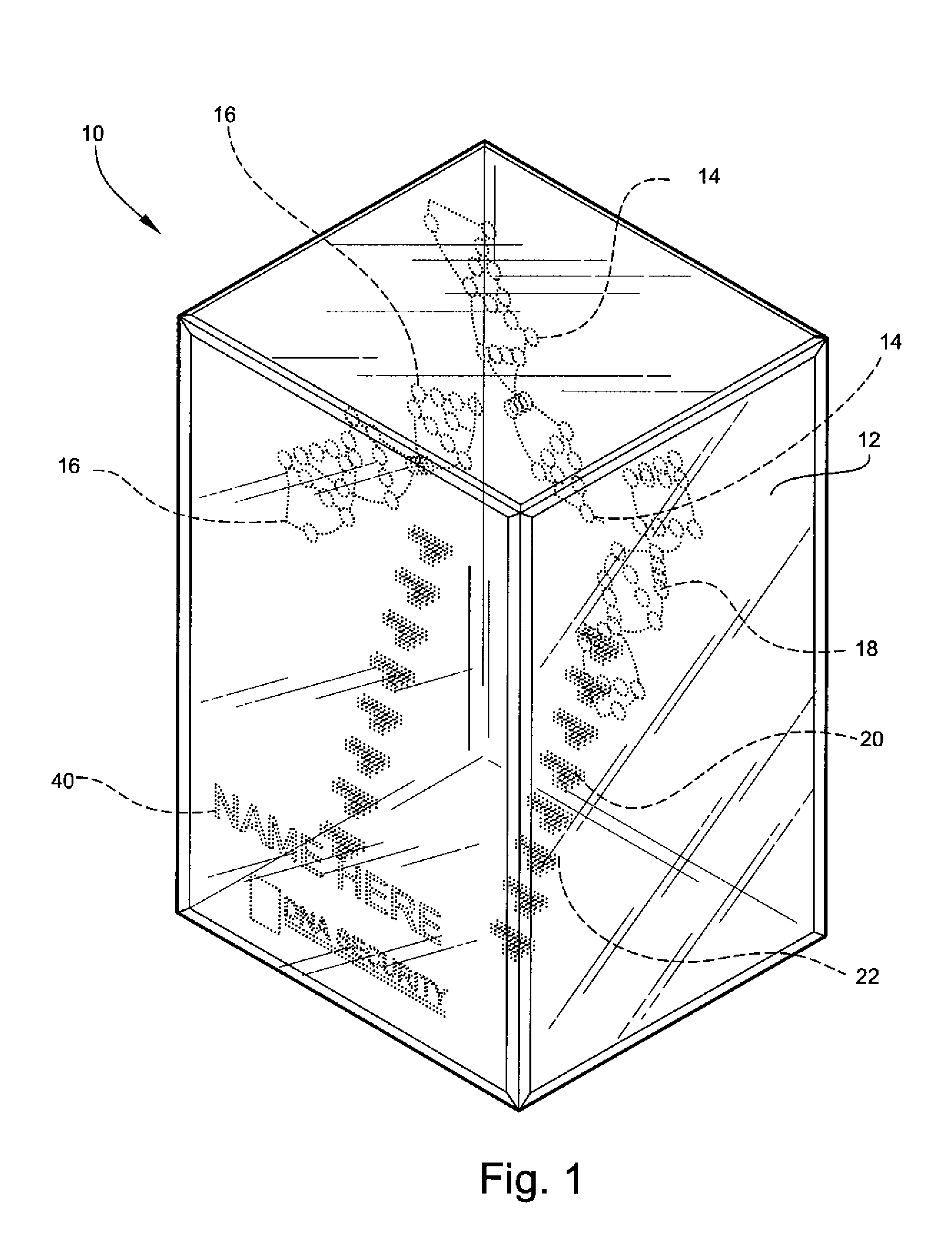 DNA storage and display vessel and method