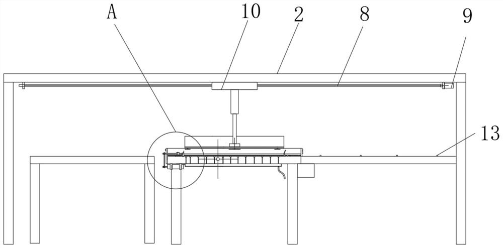 Copper-clad laminate production device for printed circuit board, and board pressing method thereof