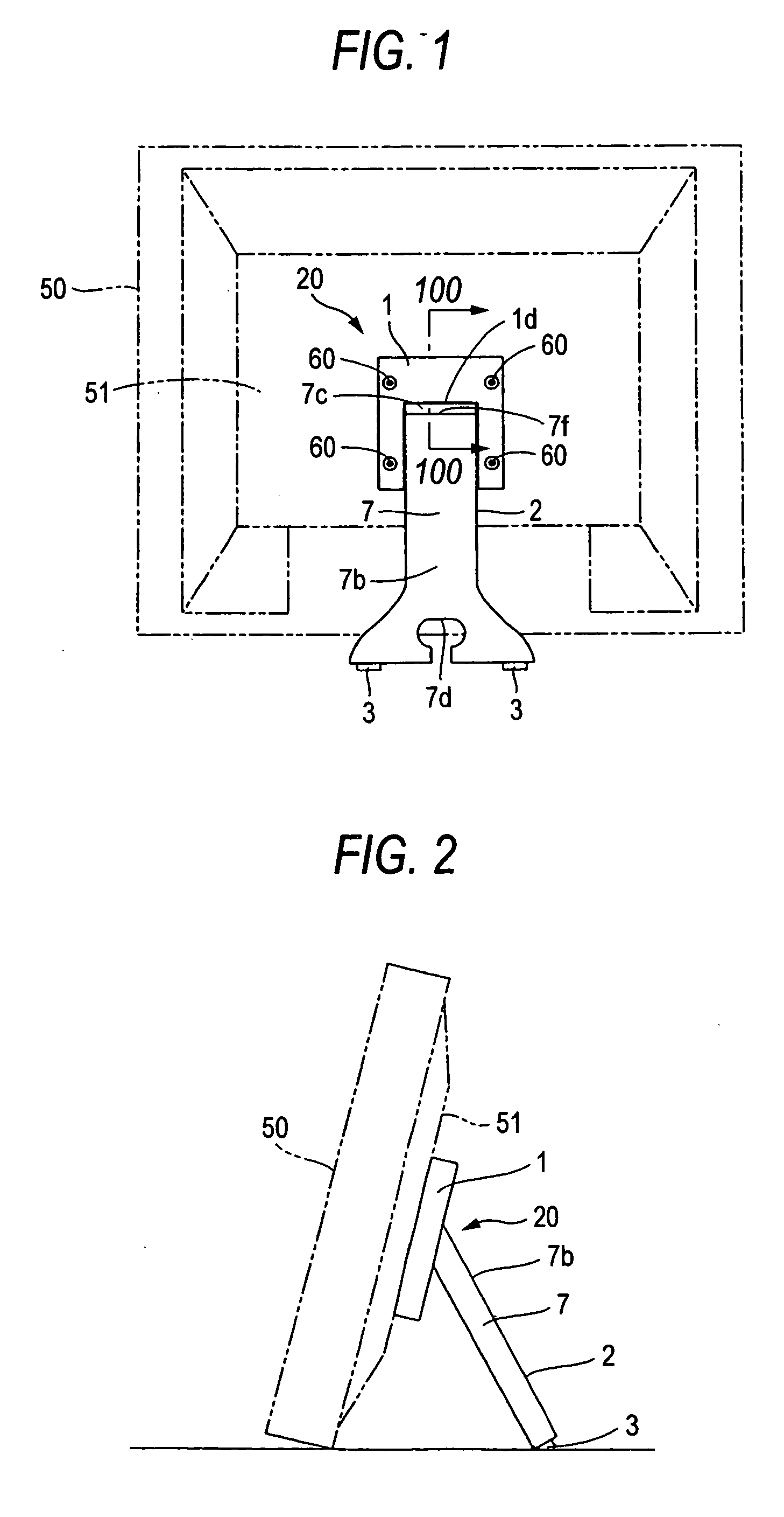 Support structure for liquid crystal television receiver and support structure for display device