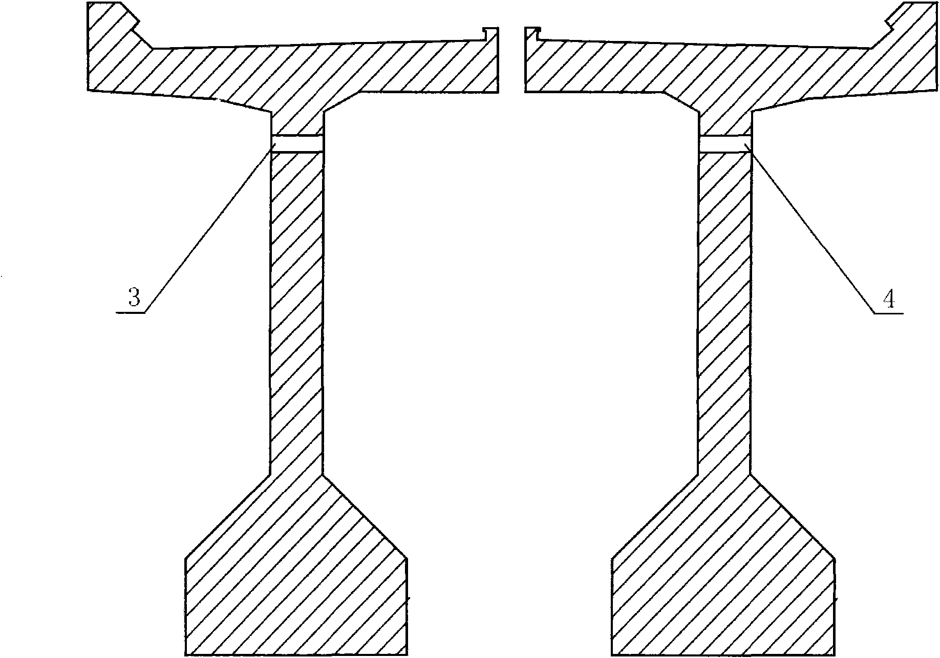 Construction method for transversely strengthening railway bridge by utilizing prestressing steel structure