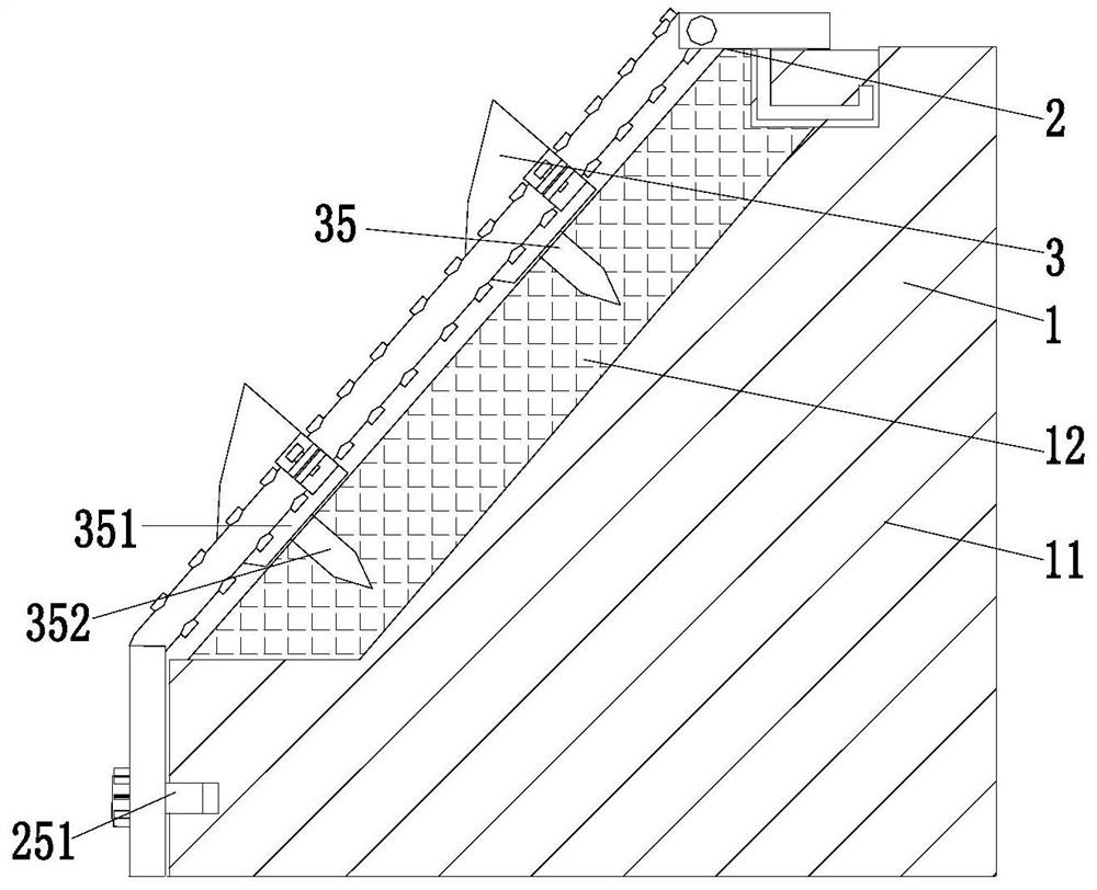 An adjustable slope protection structure for water conservancy projects