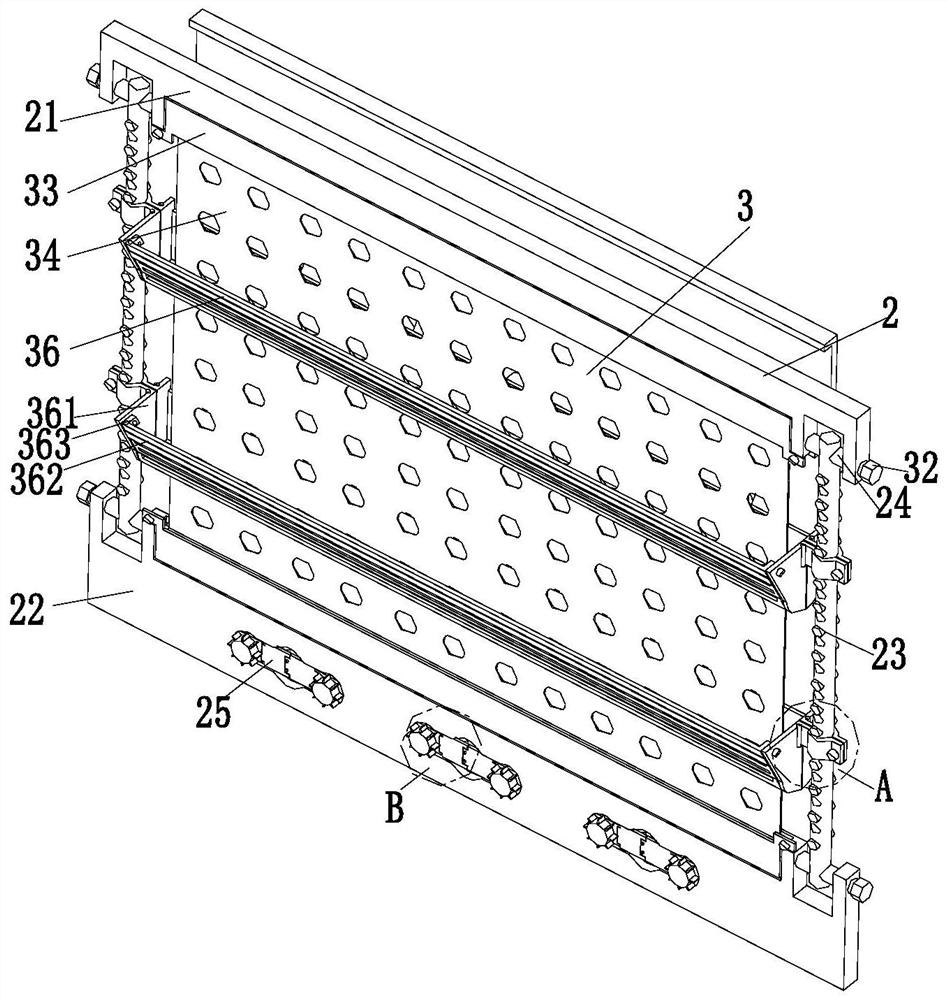 An adjustable slope protection structure for water conservancy projects