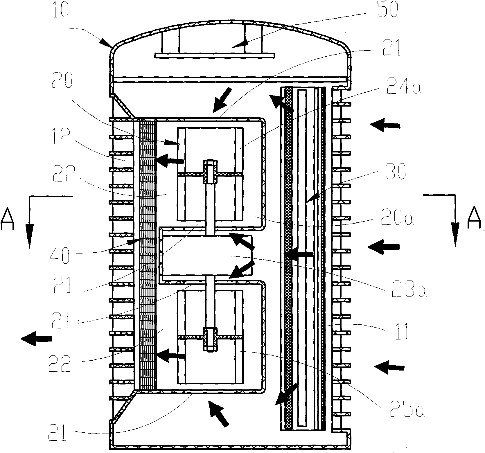 Air processor with air heating and purifying functions