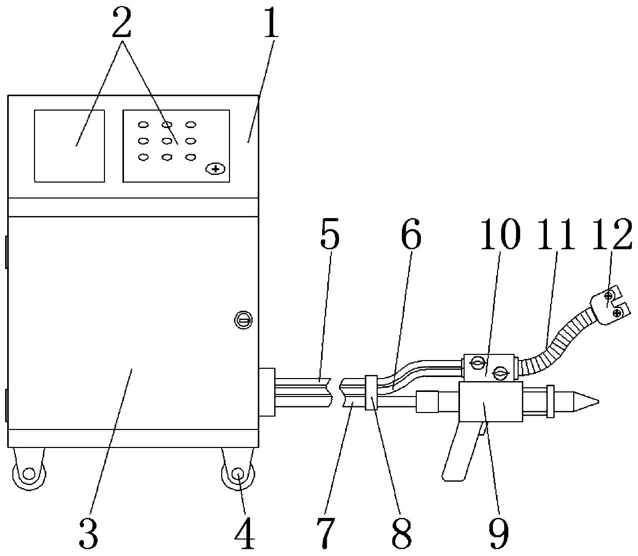 Laser welding machine based on water cooling and facilitating accurate butt joint