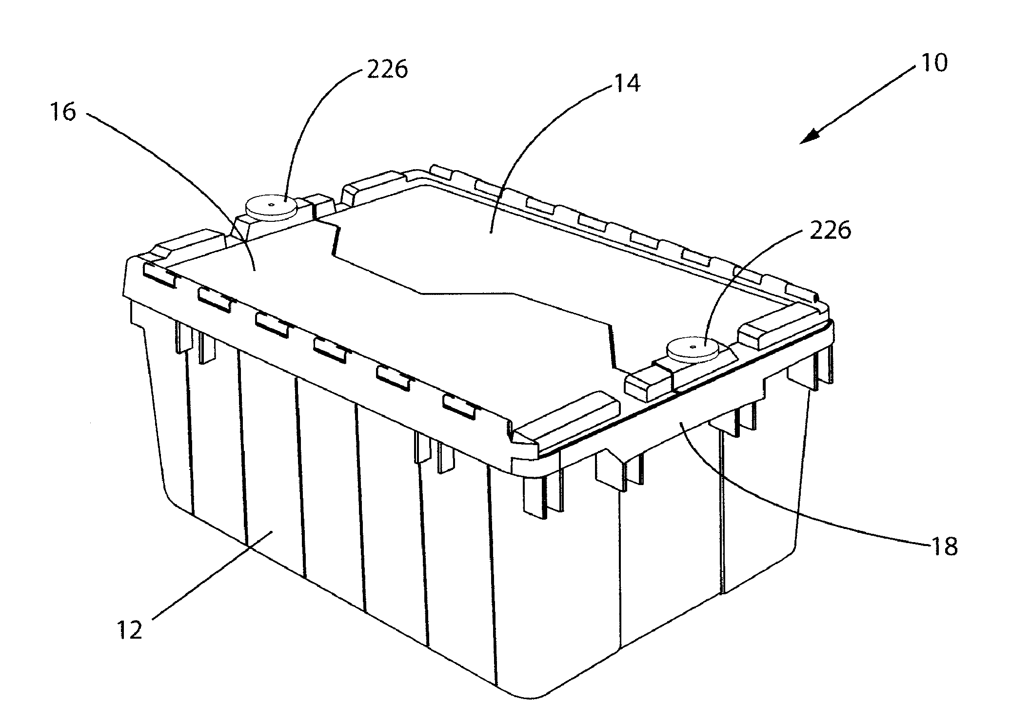 Locking device for tote bin