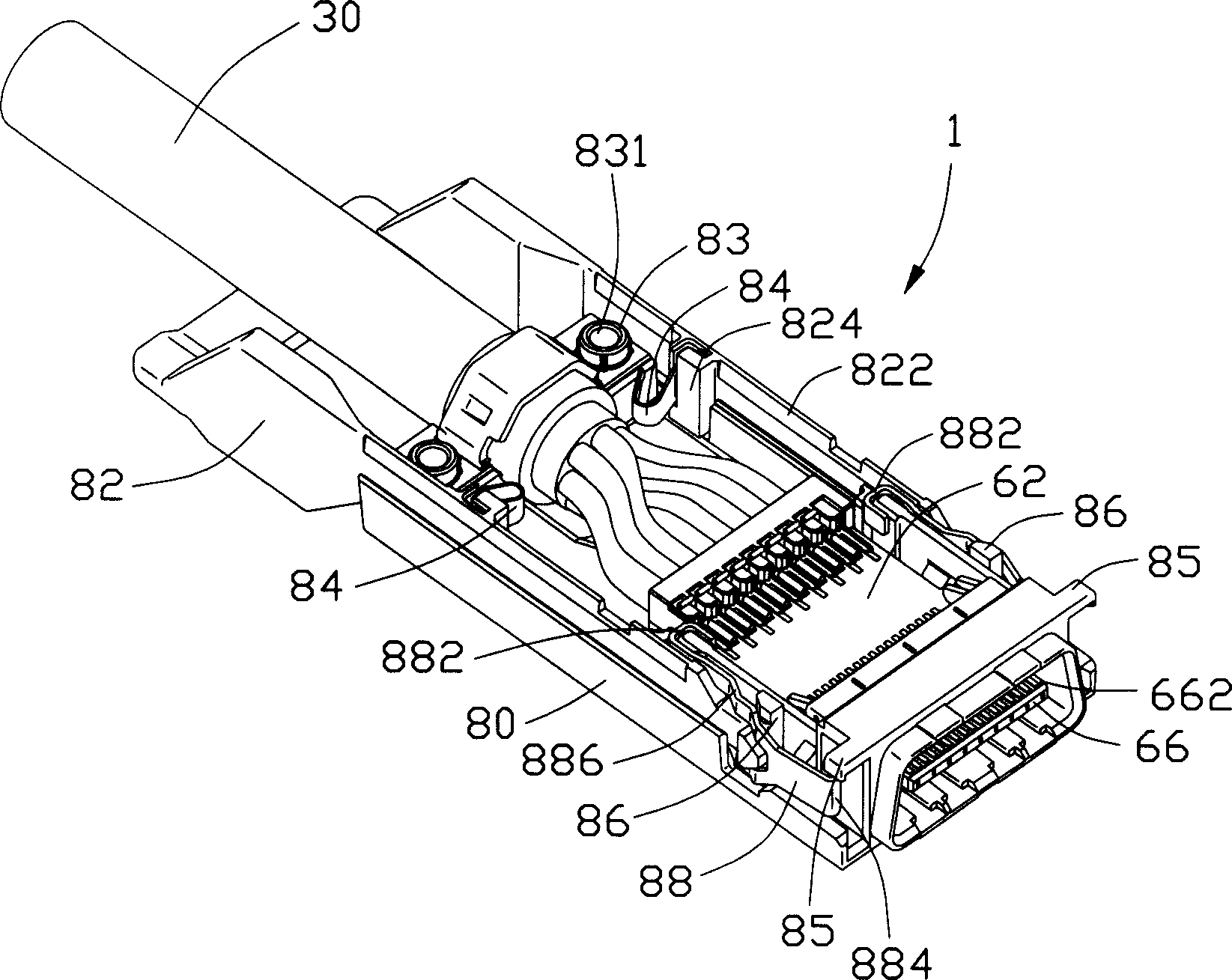 Wire and cable connector assembly and its making process