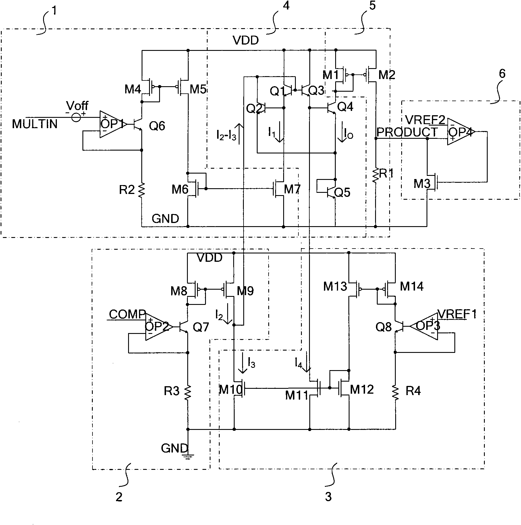 Total harmonic distortion optimization analog multiplier