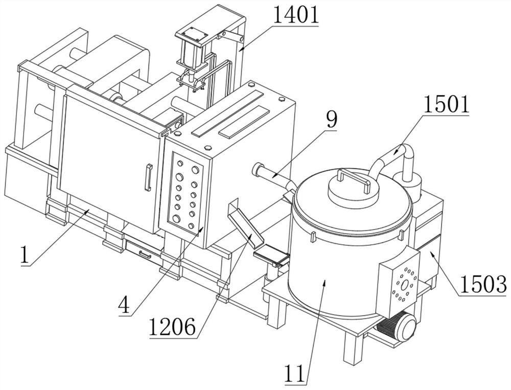 An integrated die-casting device based on aluminum alloy preparation