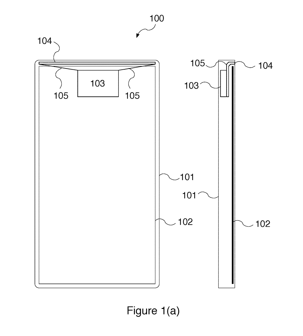 Mobile device with increased screen area