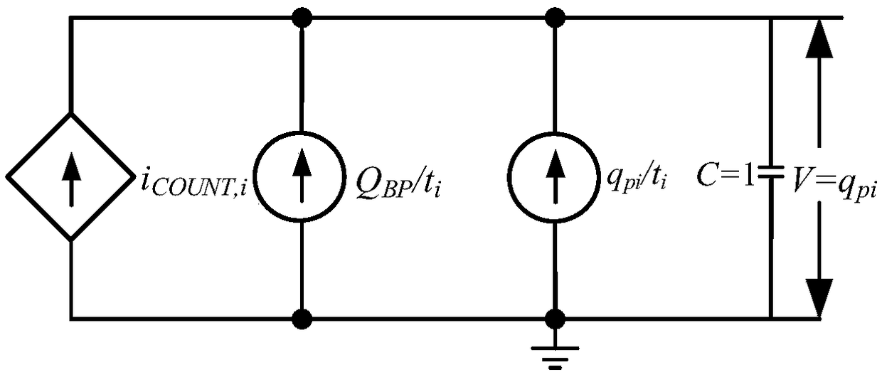 Wide base region lumped electric charge modeling method for large-power bipolar semiconductor device