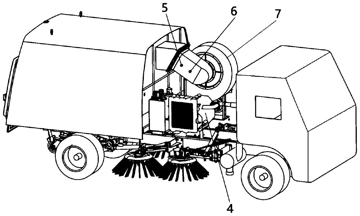 Sanitation vehicle operating device control method, control system, operating device and sanitation vehicle