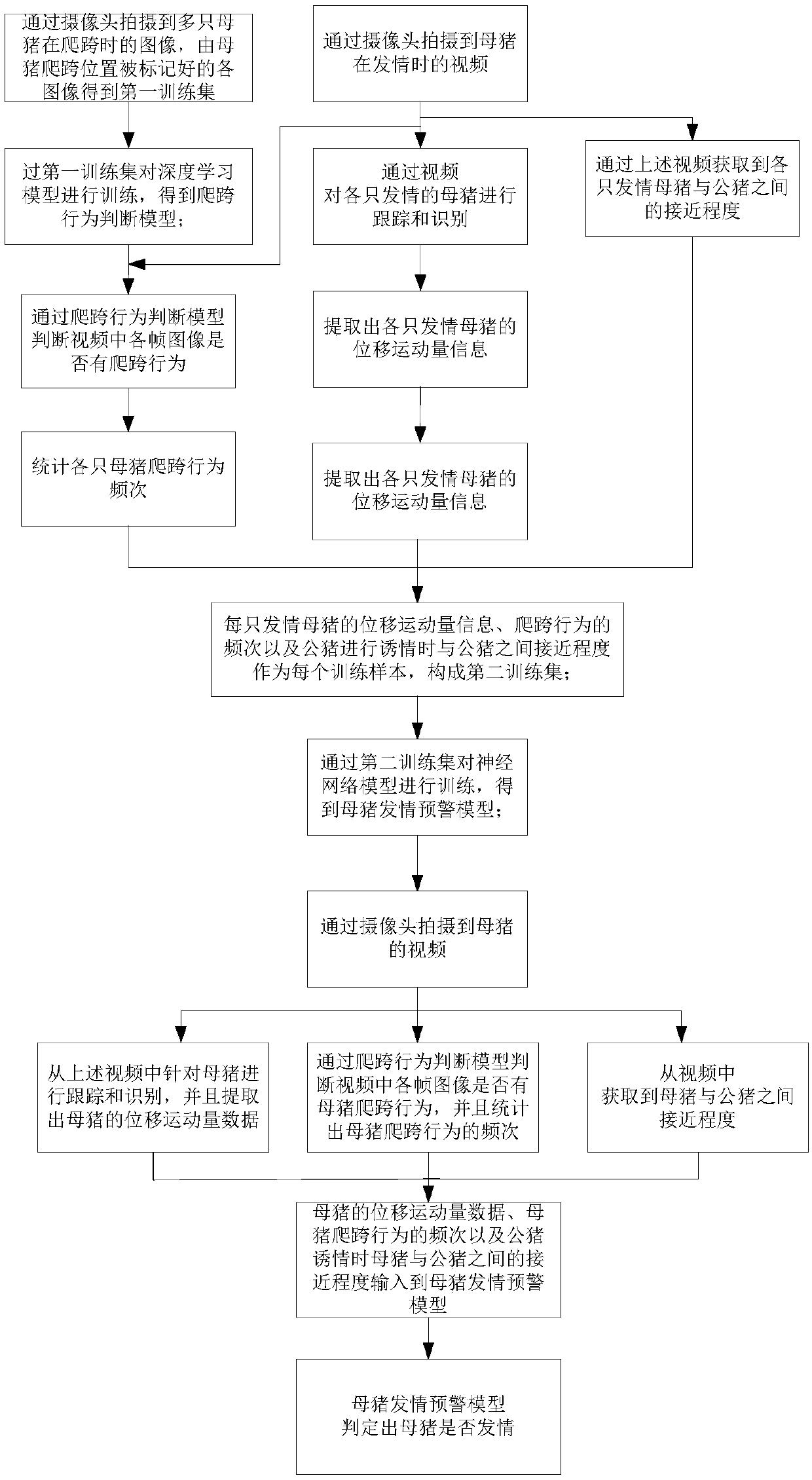 Sow estrus behavior detection method based on machine vision