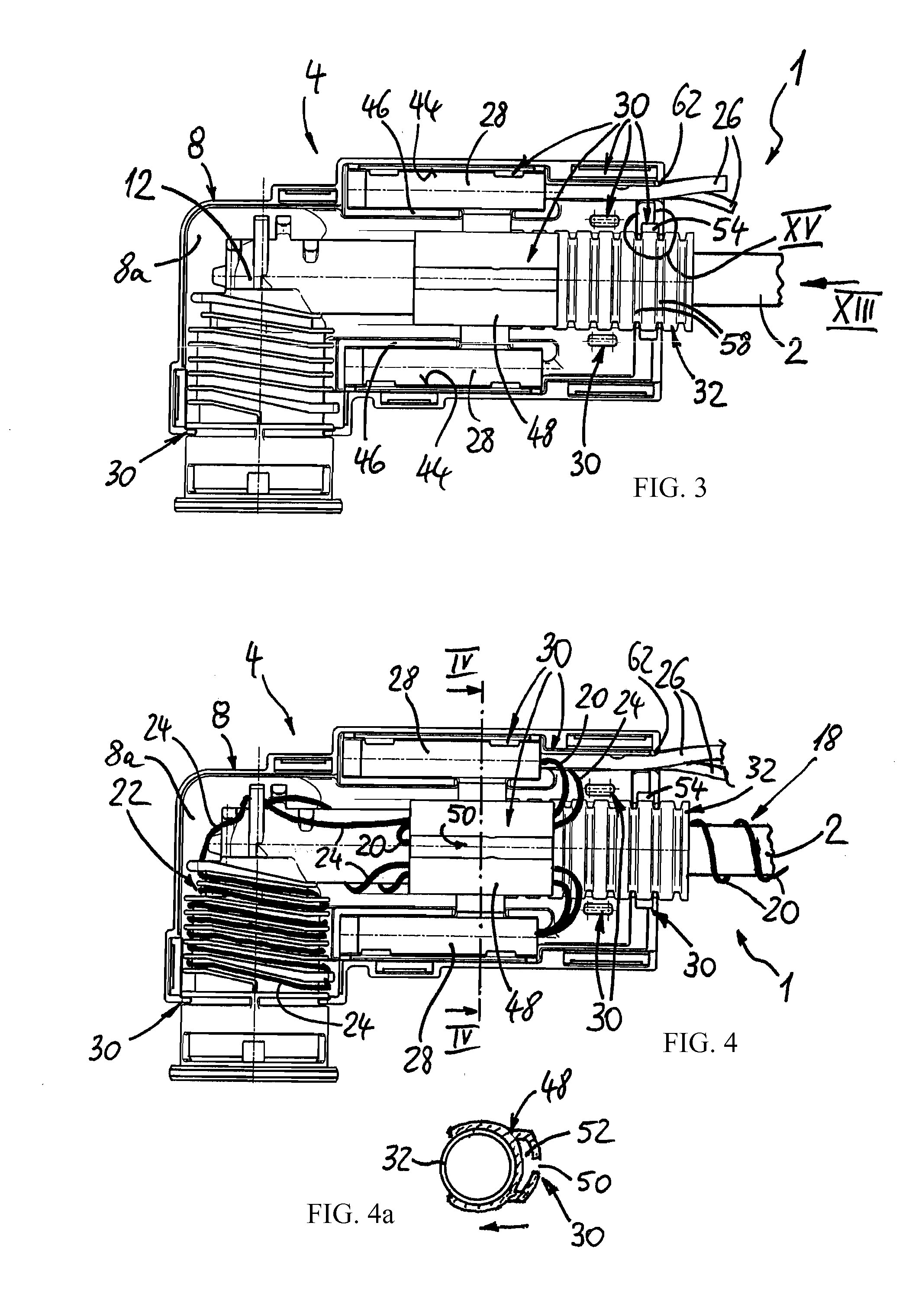 Electrically heatable media line and line connector