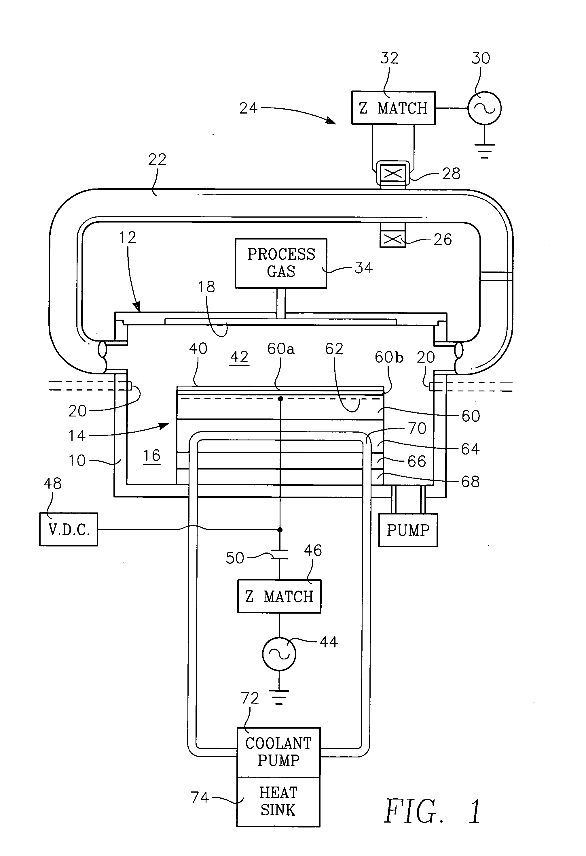 Gasless high voltage high contact force wafer contact-cooling electrostatic chuck