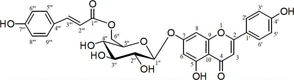 Application of flavonoid glycoside compound on medicine for treating cerebral apoplexy