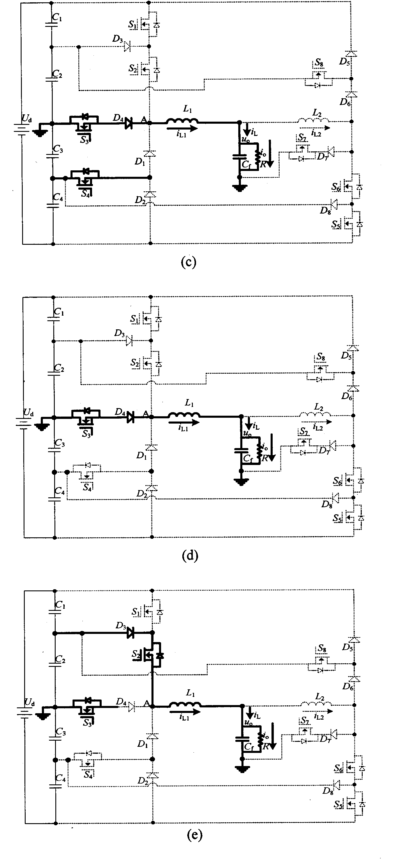 Diode clamping five-level dual buck half-bridge inverter