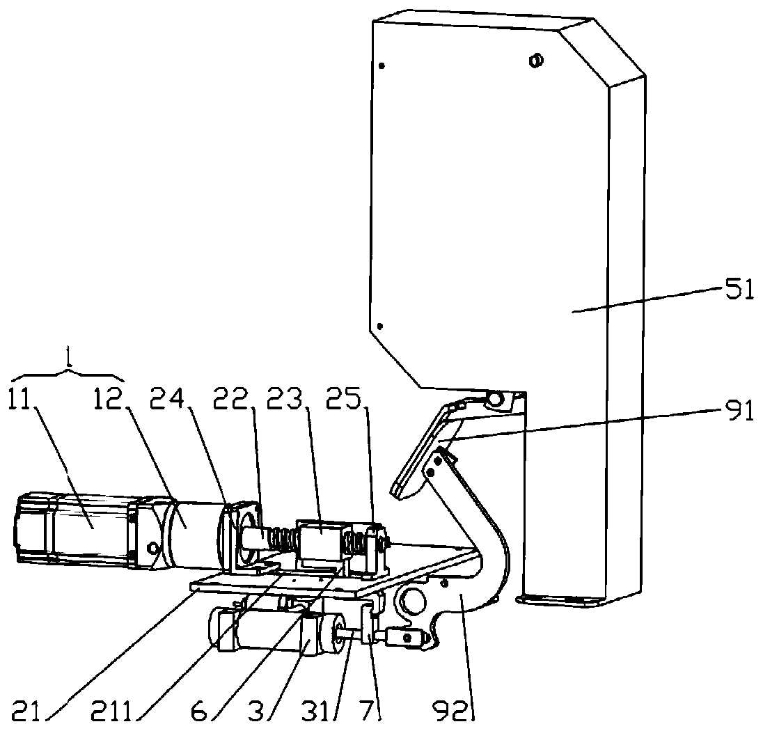 Motor-controlled linear control brake device for unmanned vehicle