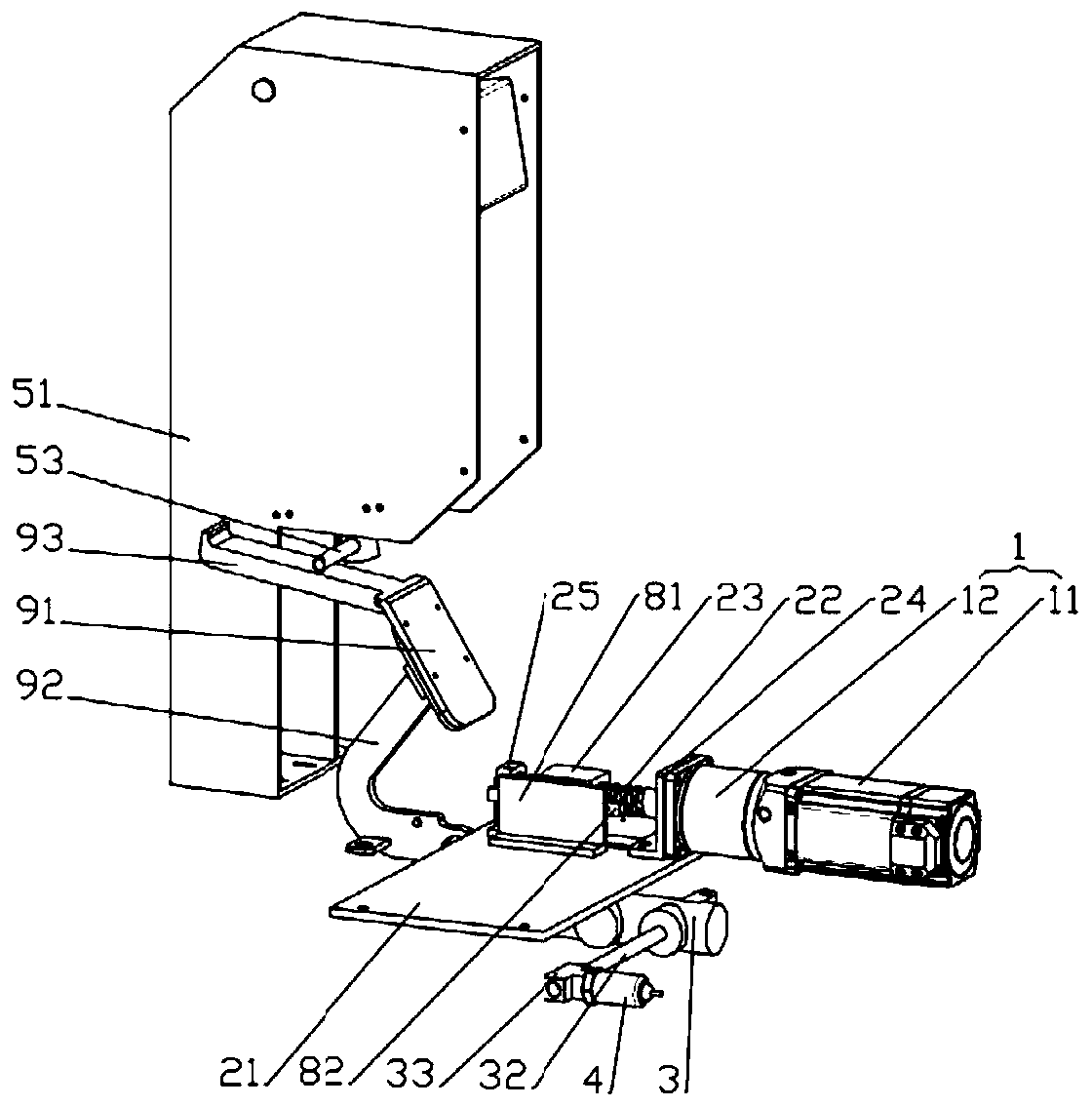 Motor-controlled linear control brake device for unmanned vehicle