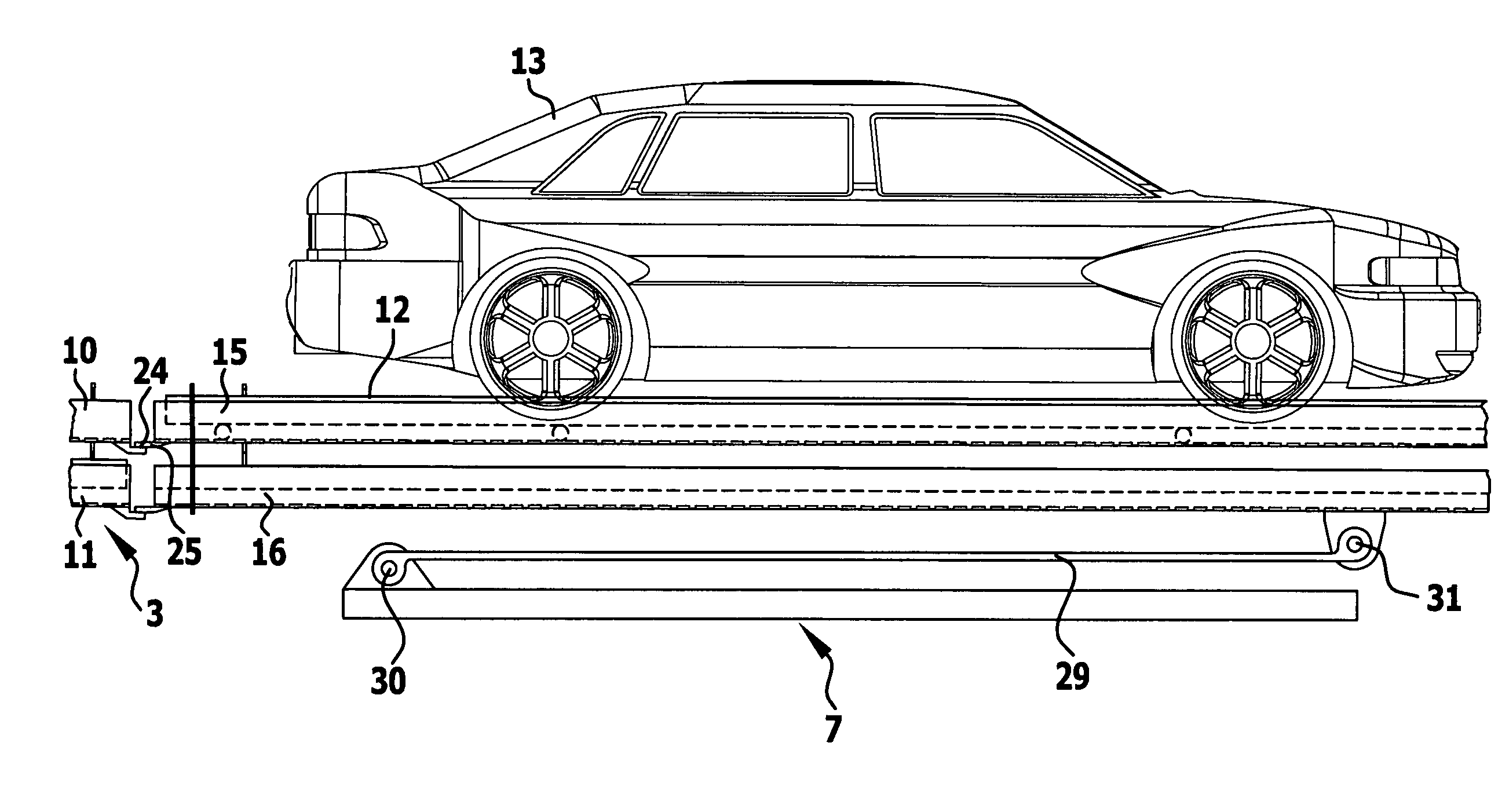 Parking facility for motor vehicles and method of operating same