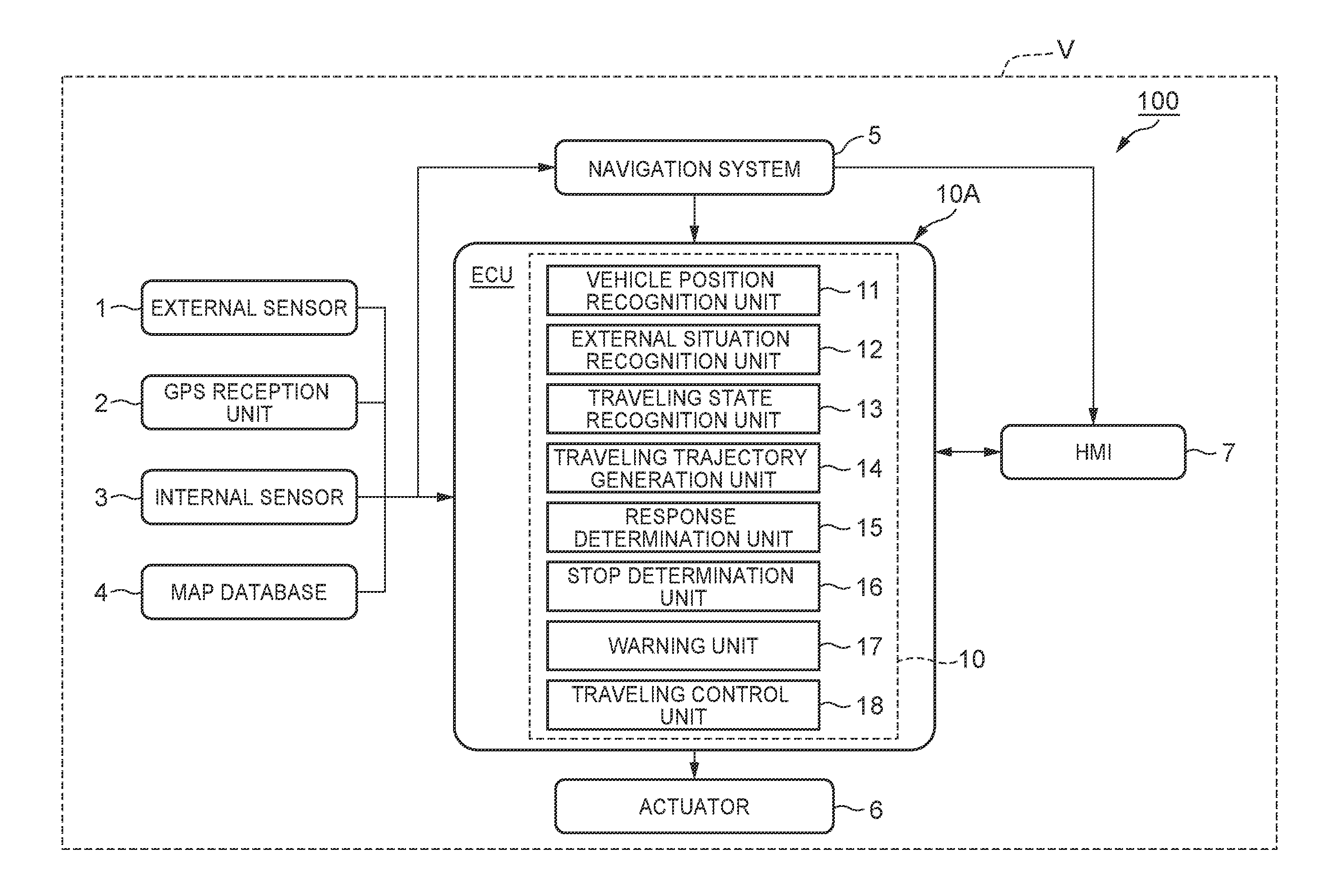 Vehicle traveling control device