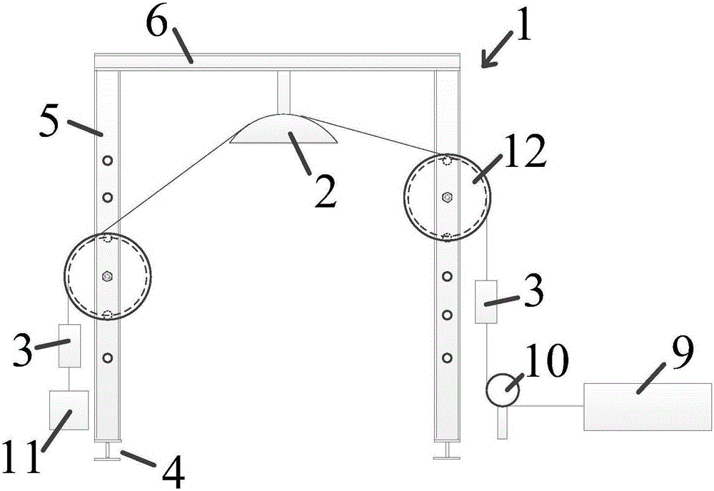 Friction test device for steel wire rope