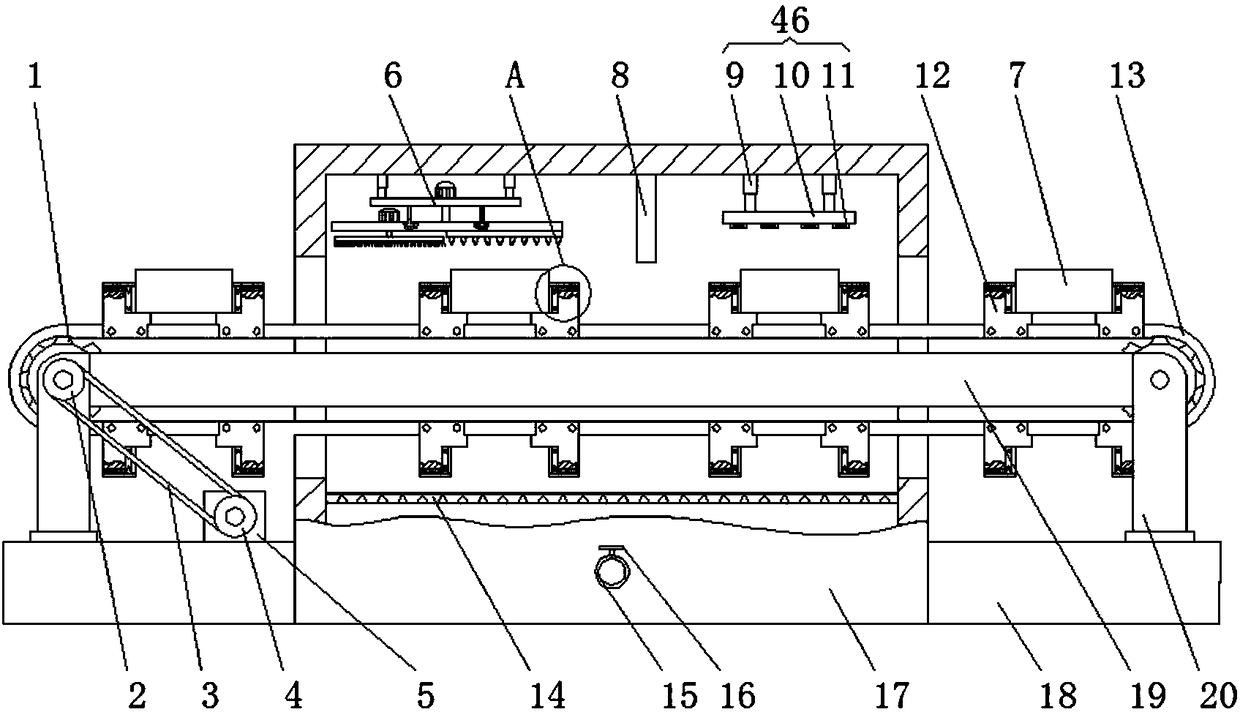 Working method of automatic mold cleaning and drying device