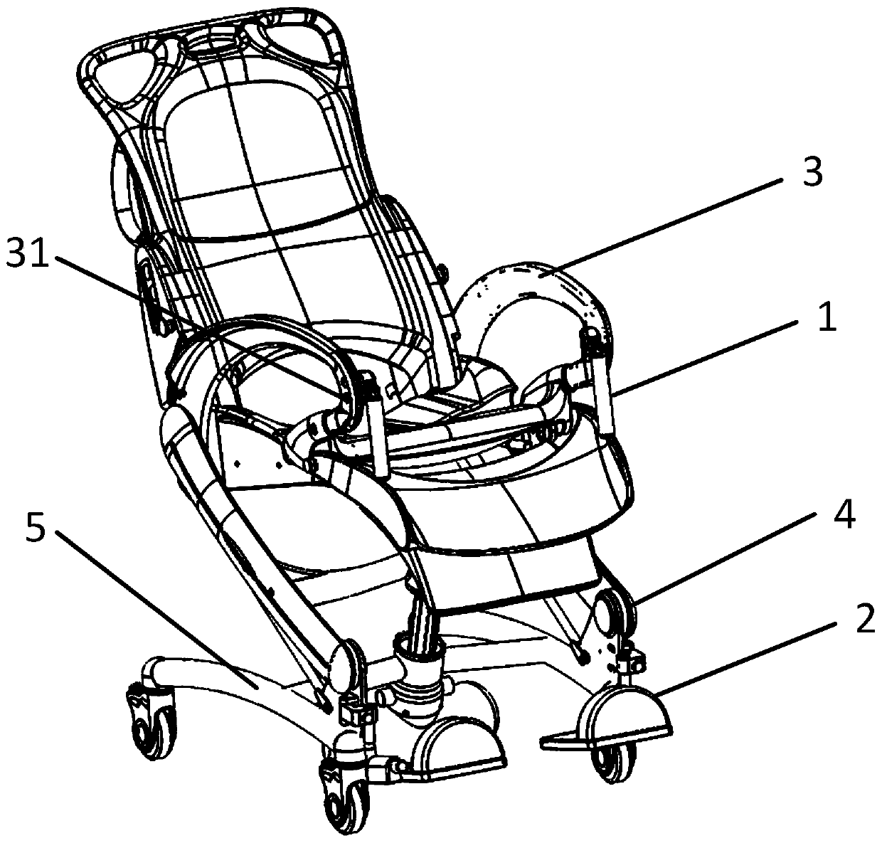 Safety assisting mechanism of multifunctional bathing assistant robot