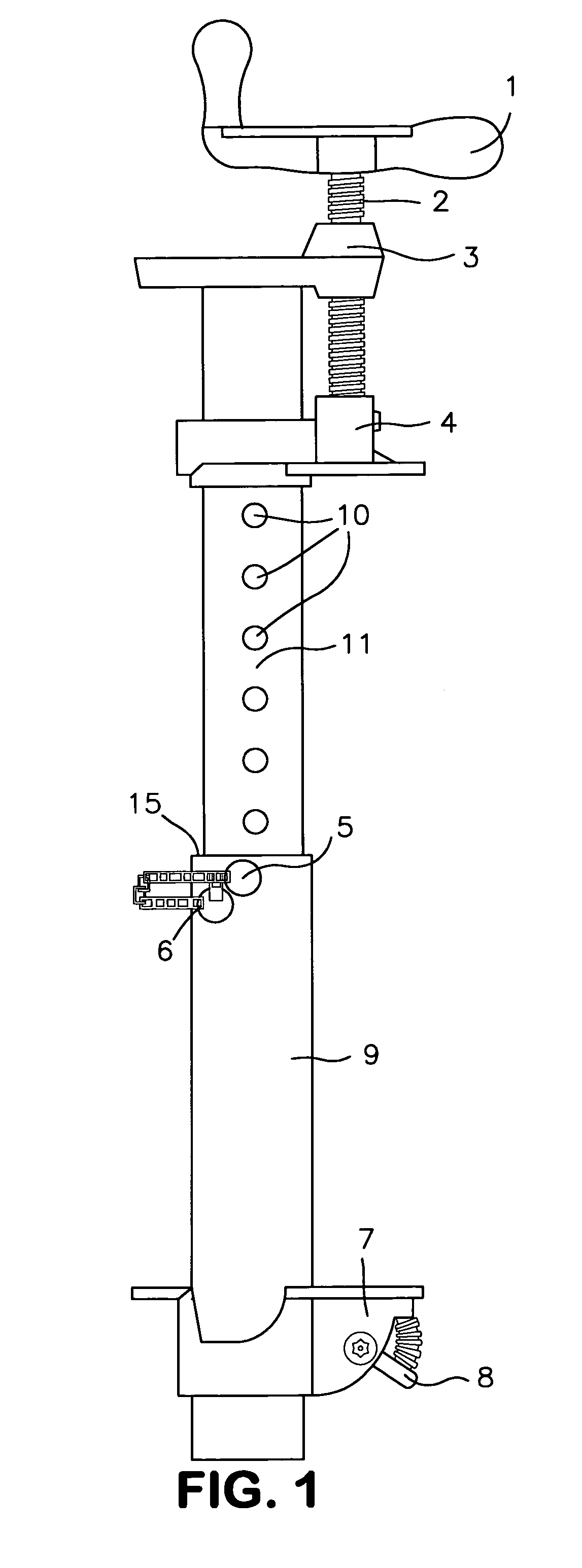 Extendable aluminum bar clamp