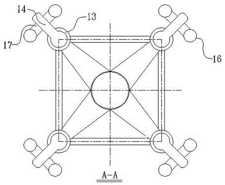 Jacket offshore wind turbine foundation with brackets and construction method thereof