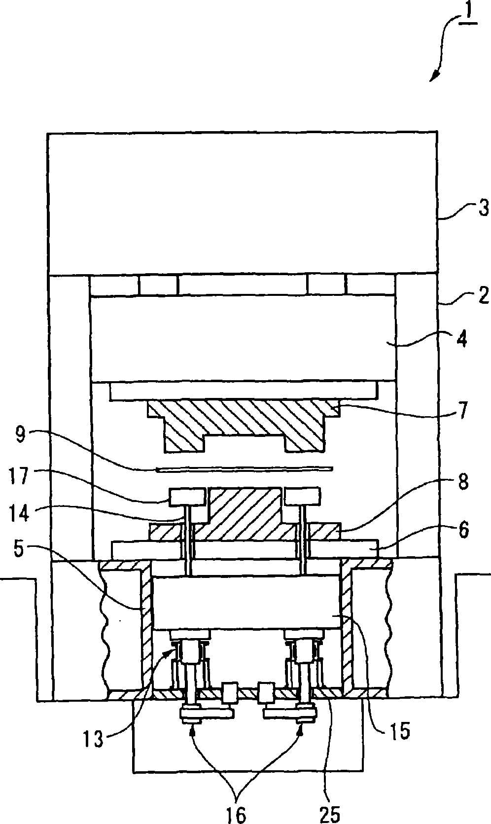 Apparatus for controlling die cushion of press machine