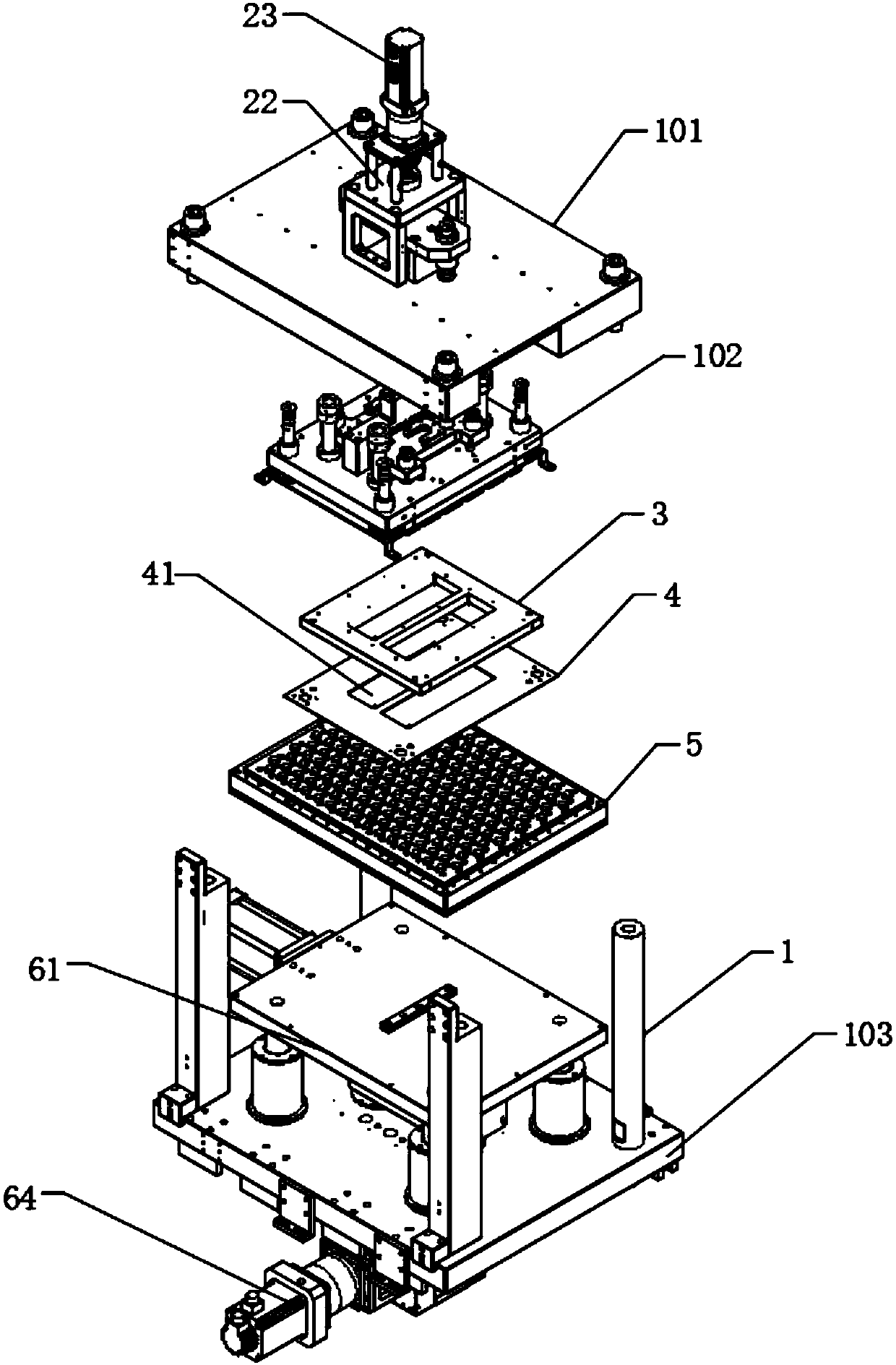 Aluminium film stamping shell forming system