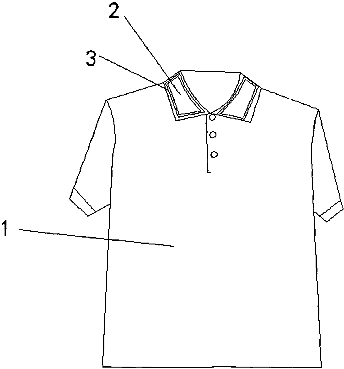 Radiation-proof garment with wrinkle-proof collar