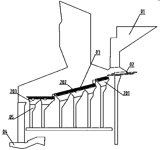 Garbage burning equipment with forward-pushing three-section type cooling high-pressure loss fire grate and method for burning garbage by using garbage burning equipment