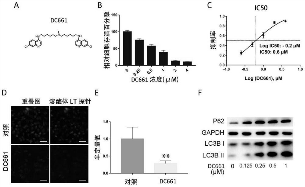 Application of DC661 in treatment of hepatocellular carcinoma