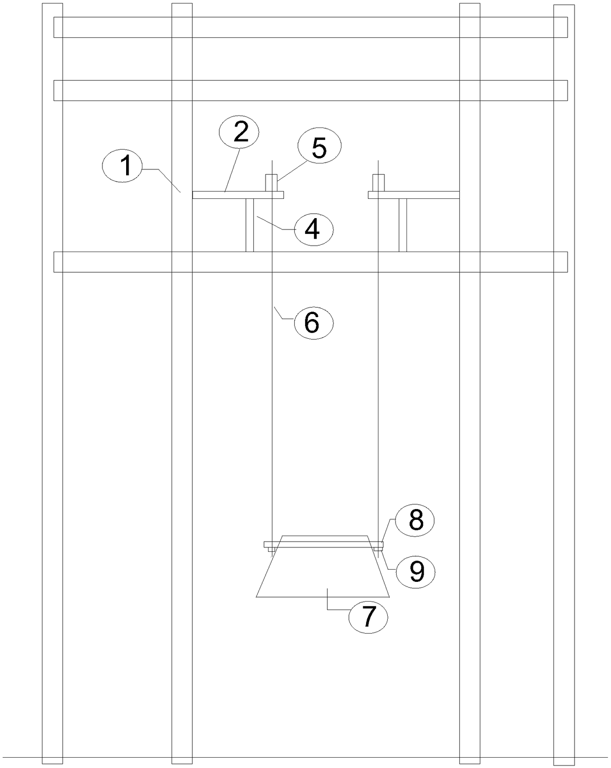 Pushing segmented hydraulic synchronous lifting assembling method for furnace shell of blast furnace