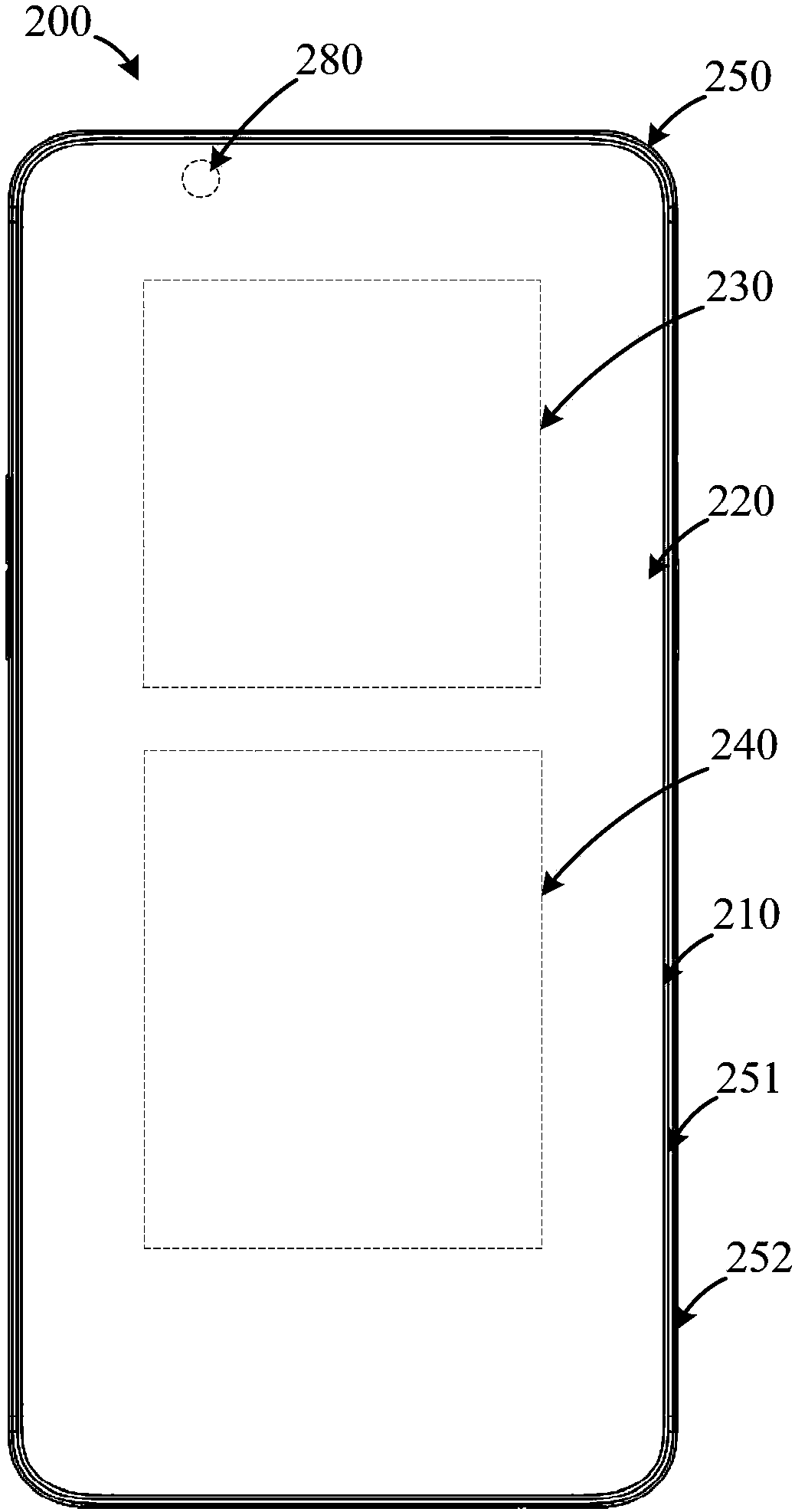 Display screen component and electronic device