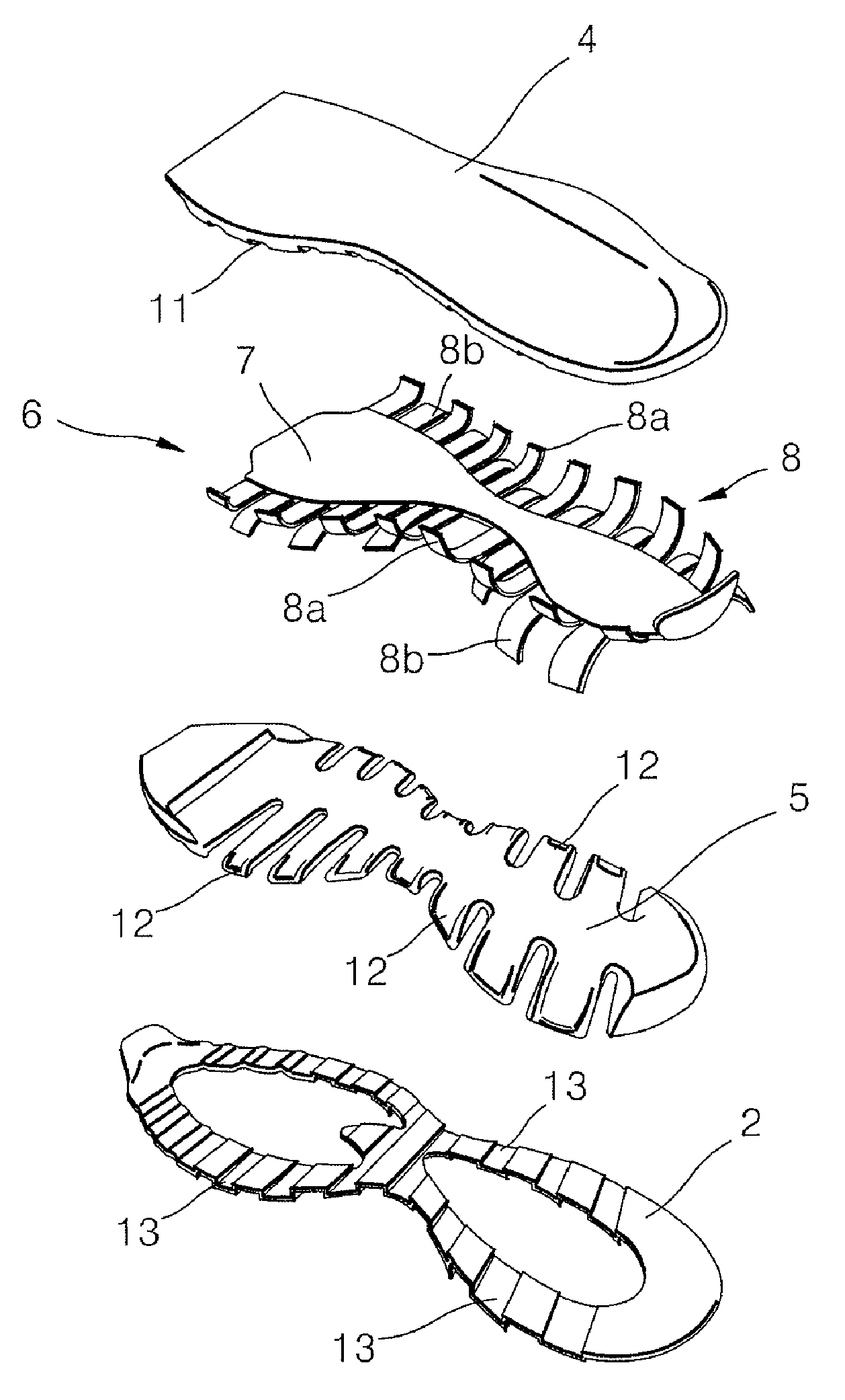 Midsole for a shoe