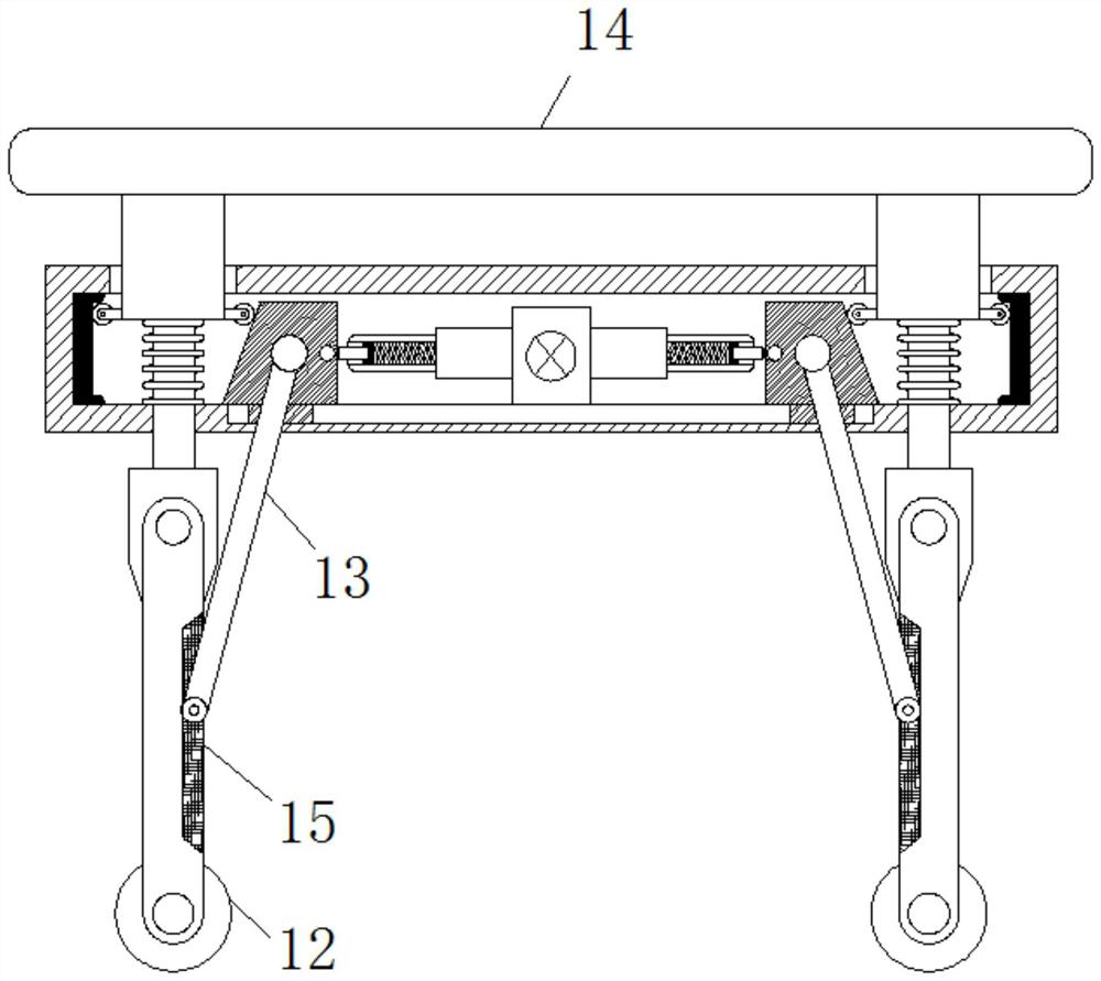 Automatic stretching type shockproof stretcher for emergency rescue