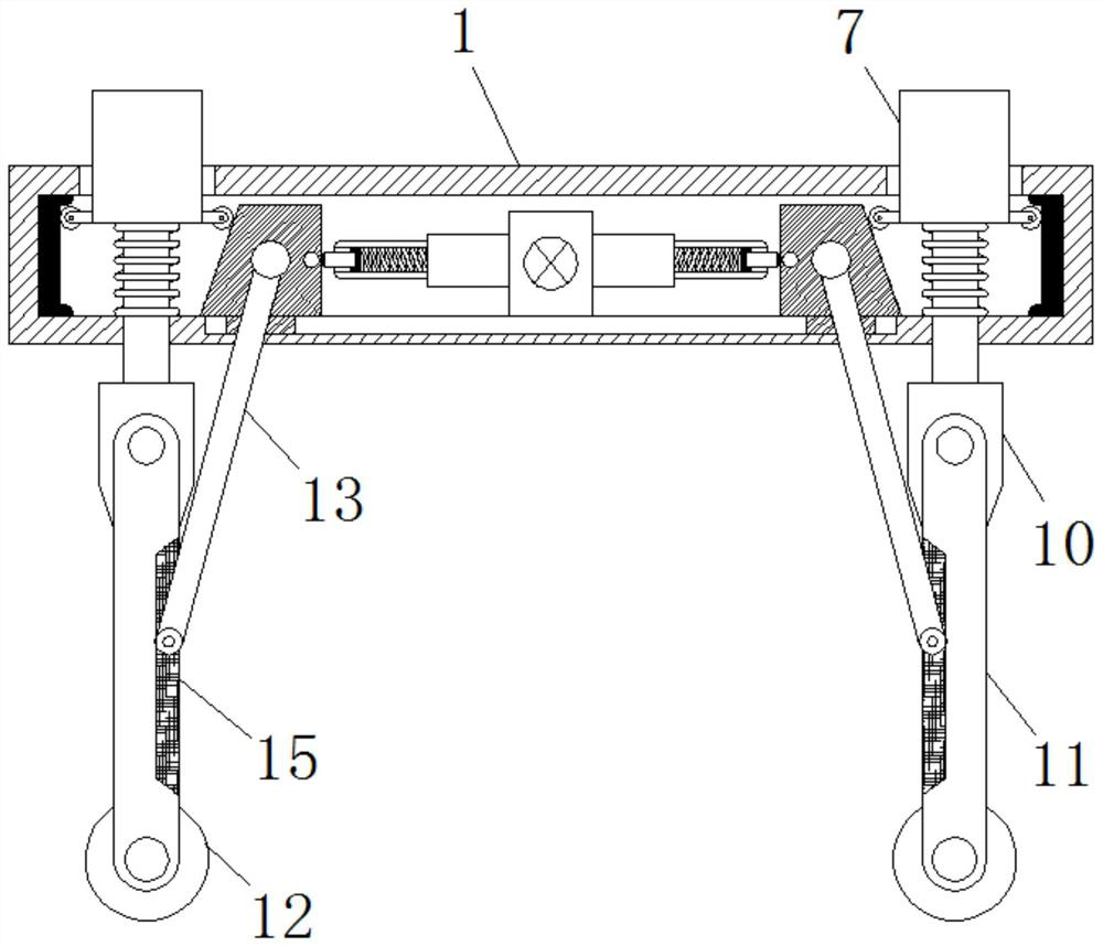 Automatic stretching type shockproof stretcher for emergency rescue