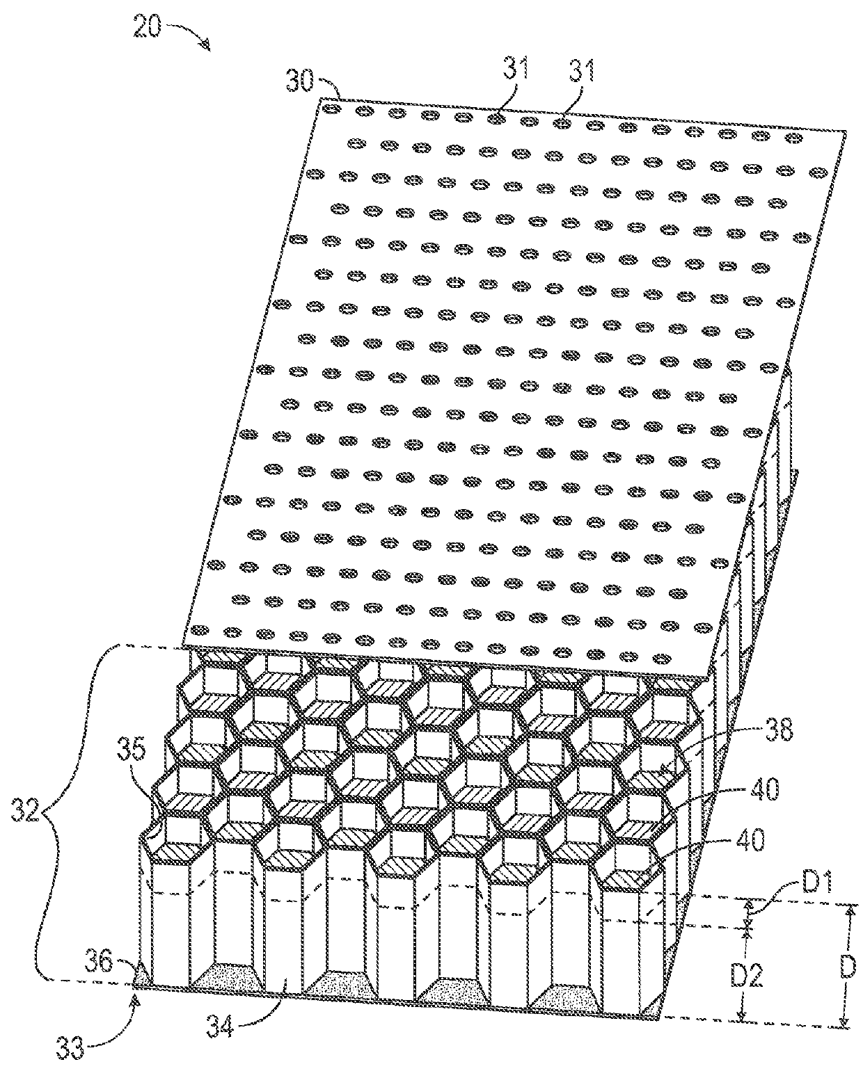 Acoustic panel liner for an engine nacelle