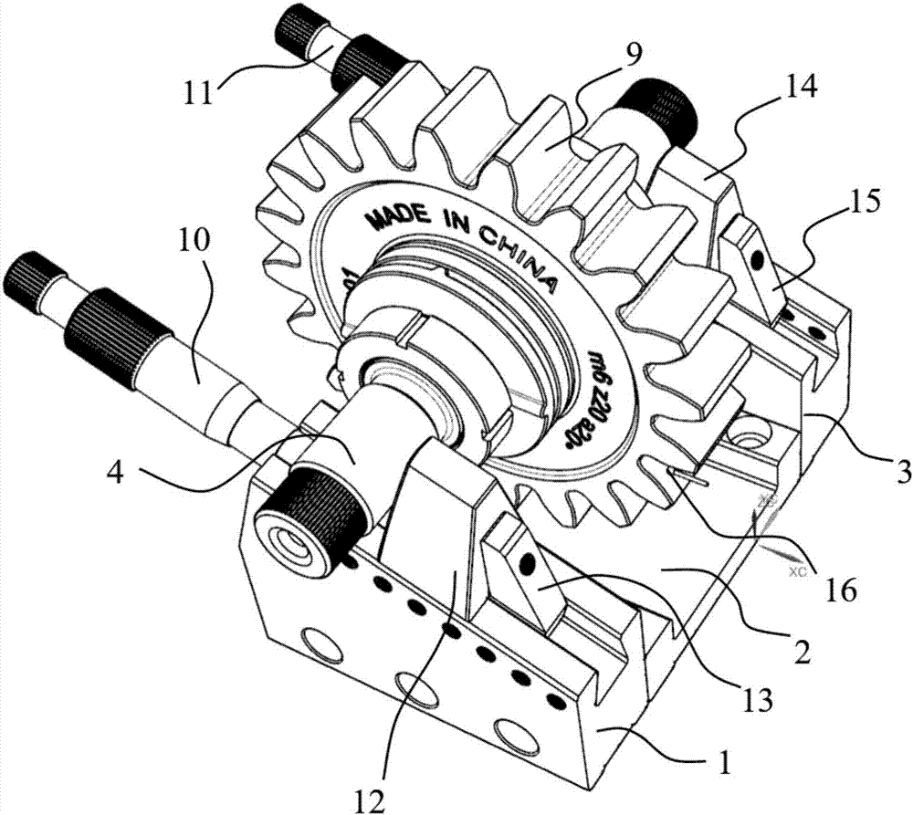 A high-precision positioning device for measuring the helix of straight-toothed standard gears