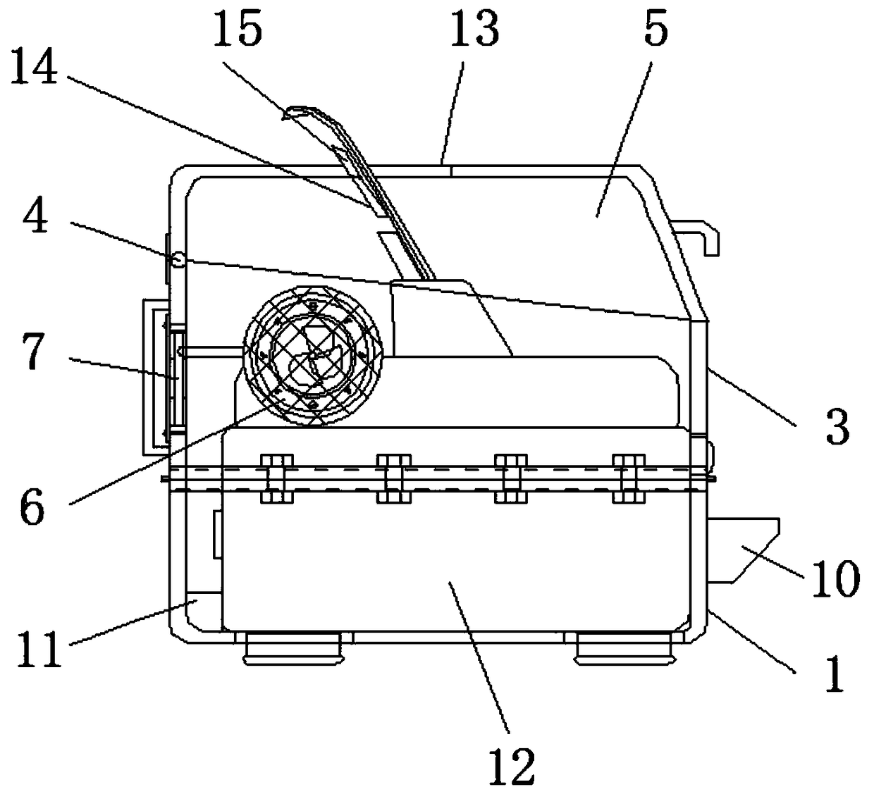 Dedusting and protective device for laser beam printer