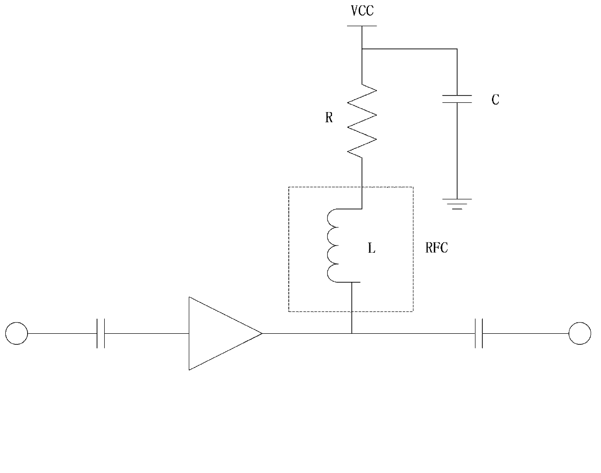 Radio frequency measurement device with amplifier