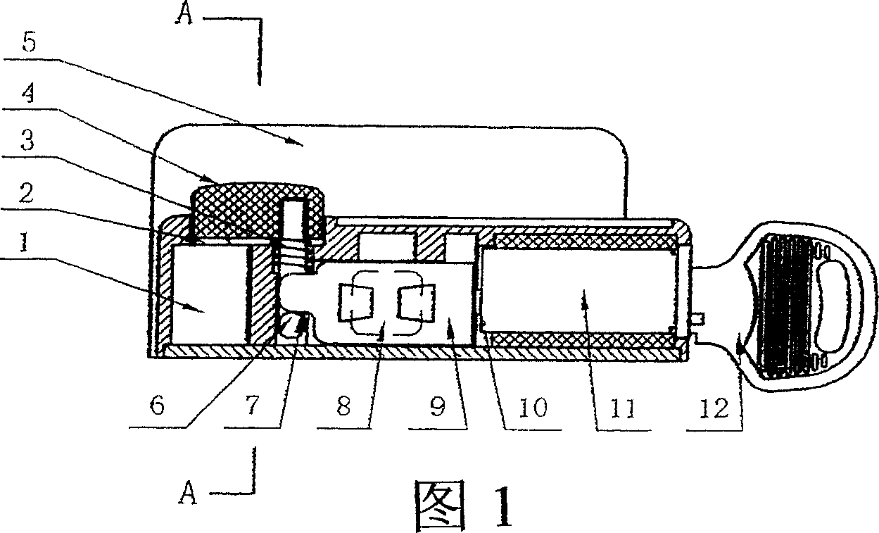 Steering lock with power switch