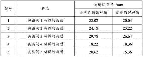 Nanometer acne-removing facial mask containing Chinese herbal medicinal ingredients and preparation method and application thereof