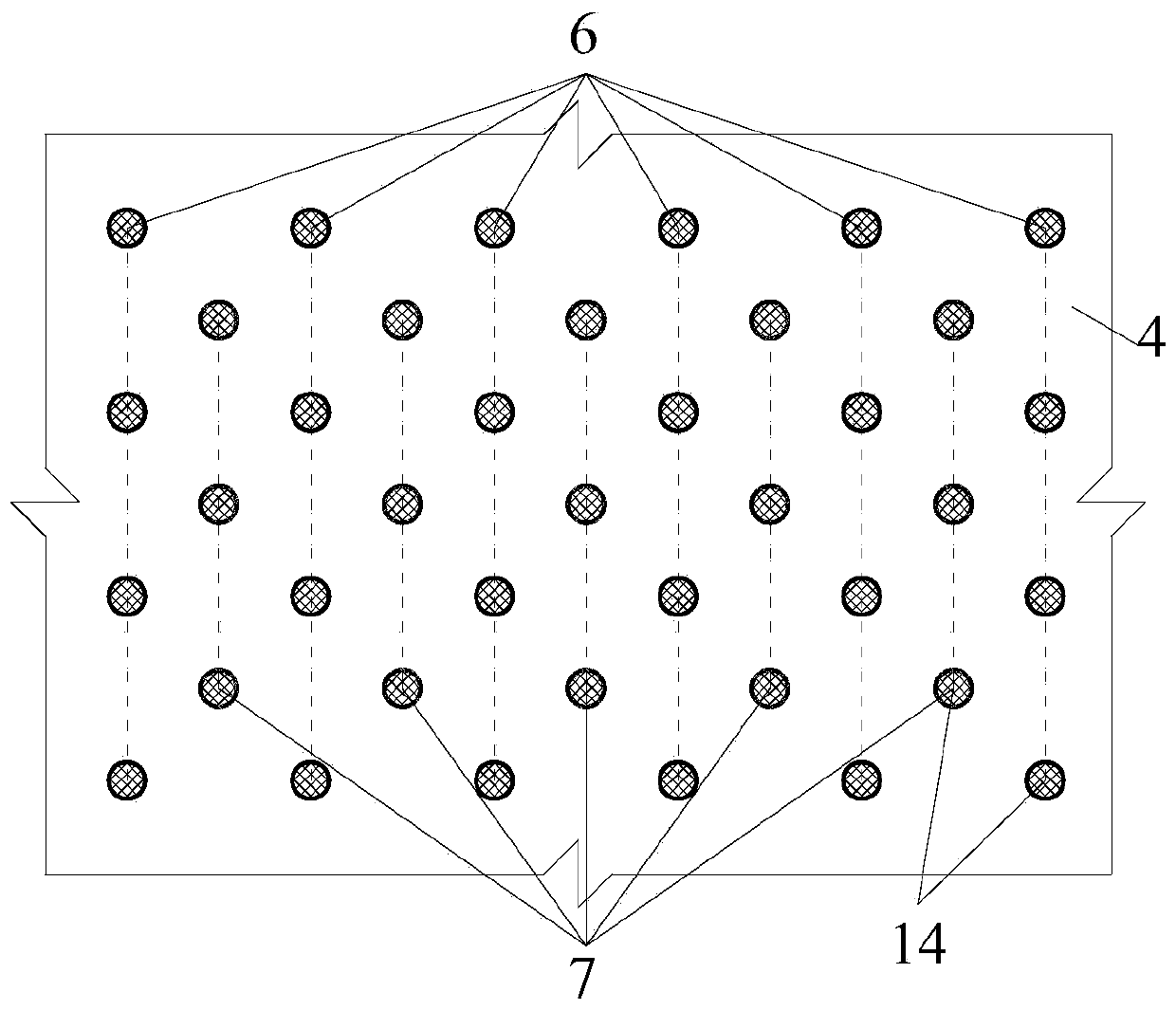 Construction method for reinforcing base course and roadbed of disease road through single-hole compound grouting