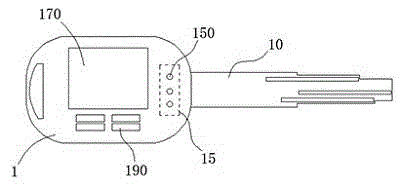 Automobile key with drunk driving detection and negative ion release functions