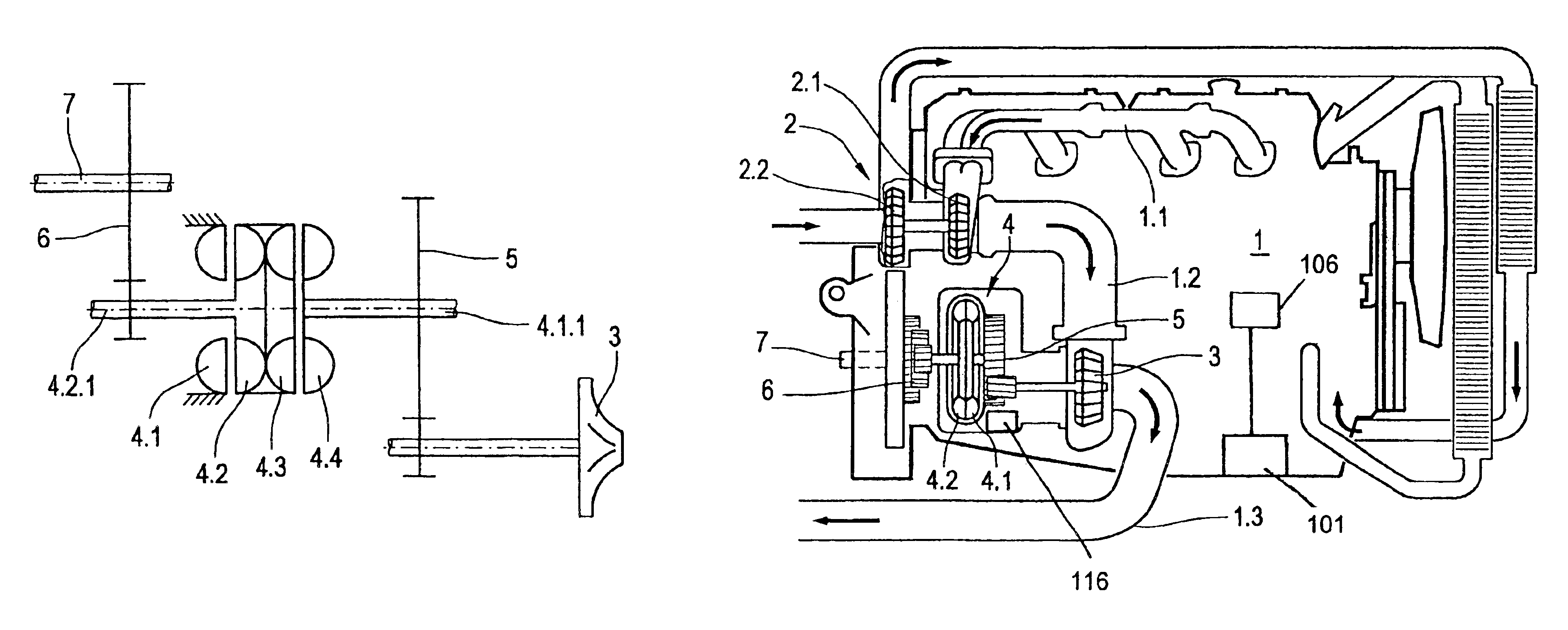 Drive unit with an internal combustion engine and an exhaust gas turbocharger