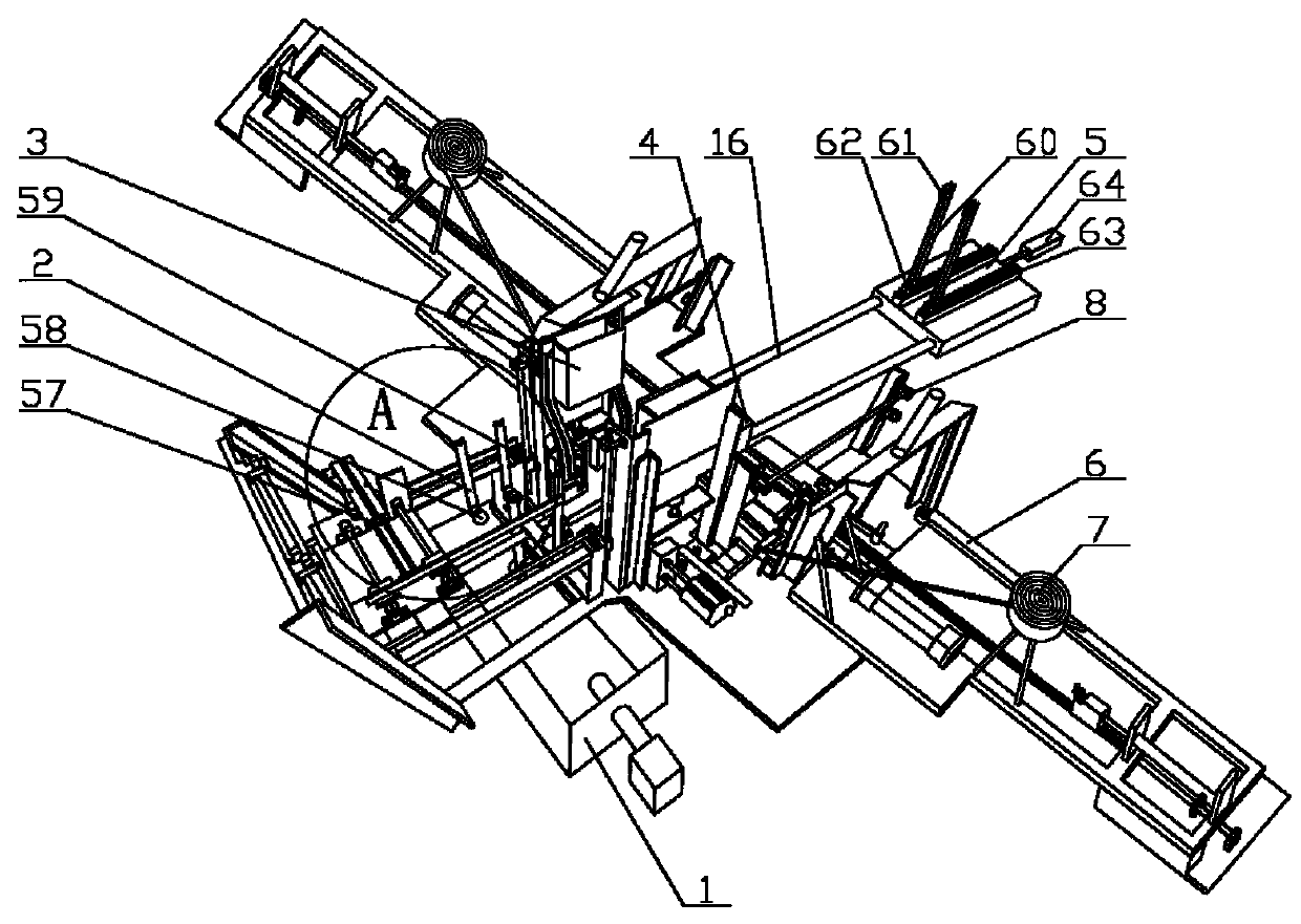 A full-automatic handbag punching and threading machine